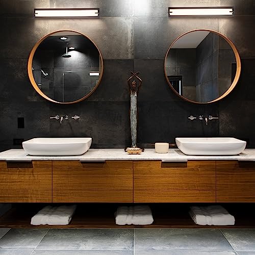 Image of LED Vanity Light Bar, 29.75 in. Dimmable Bathroom Light Fixture Over Mirror, 24W Bathroom Wall Sconce Vanity Lighting, Oil Rubbed Bronze Bath Wall Lamp, Warm White 3000K, ETL Listed