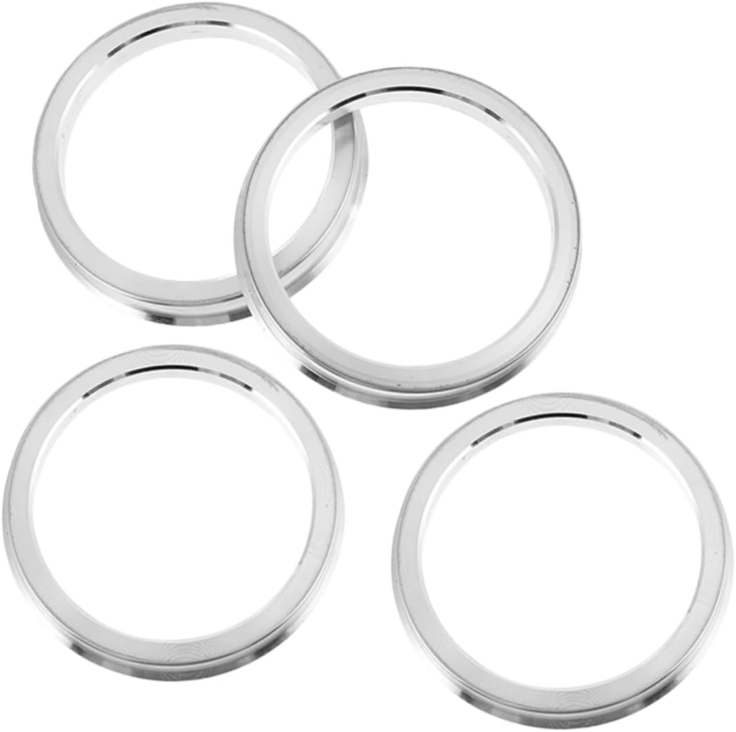 4pcs Hub Centric Rings for Vehicles Lightweight Wheel Hub Decor Replacement Center Bore Adapter Vibration Absorption for Car Aesthetics