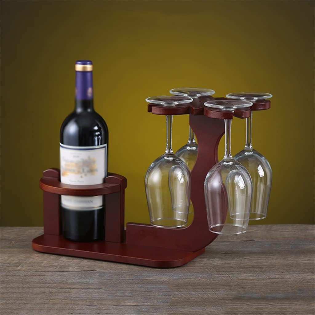 Red Wine Glass Rack Upside Down Goblet Hanging red Ornaments European-Style Solid Wood Display