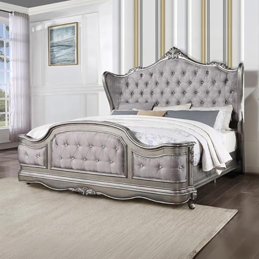 Rococo Style Upholstered Bed Frame