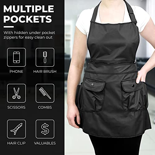 Charlene Courtney Convertible Zip Apron #9044 (Raspberry/Black Trim) #TOP2