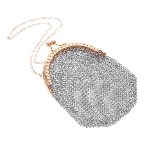 Porte-Monnaie Victorien en maille métallique dorée rétro 29cm