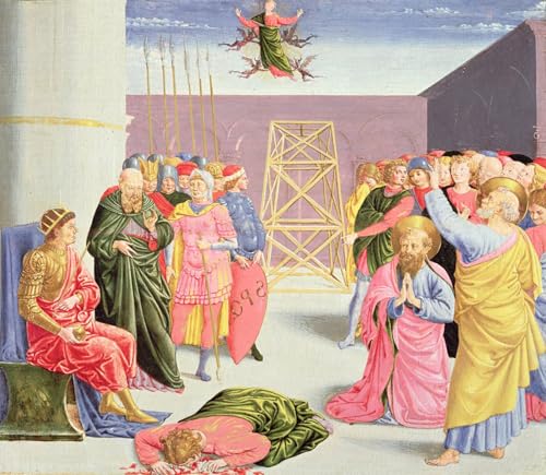 Peinture sur toile Saint Pierre Gozzoli pour décoration chambre nordique chaleureuse