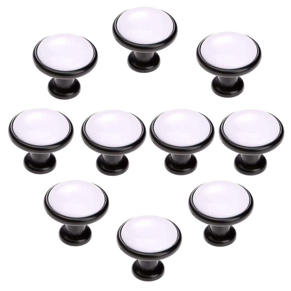 10PCS 32mm Maniglie per cassetti per mobili per bambini per bambini Maniglie decorative per cassetti in ceramica a forma di fungo Maniglie per cassetti dell'armadio Maniglie creative Maniglie per arma