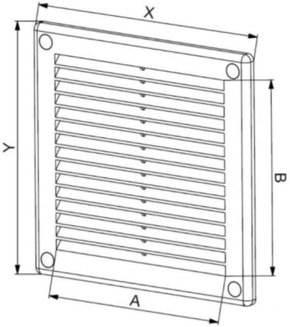 White Air Vent Grille 200mm x 200mm with Fly Screen Wall Ventilation Cover 20cm - Image 3