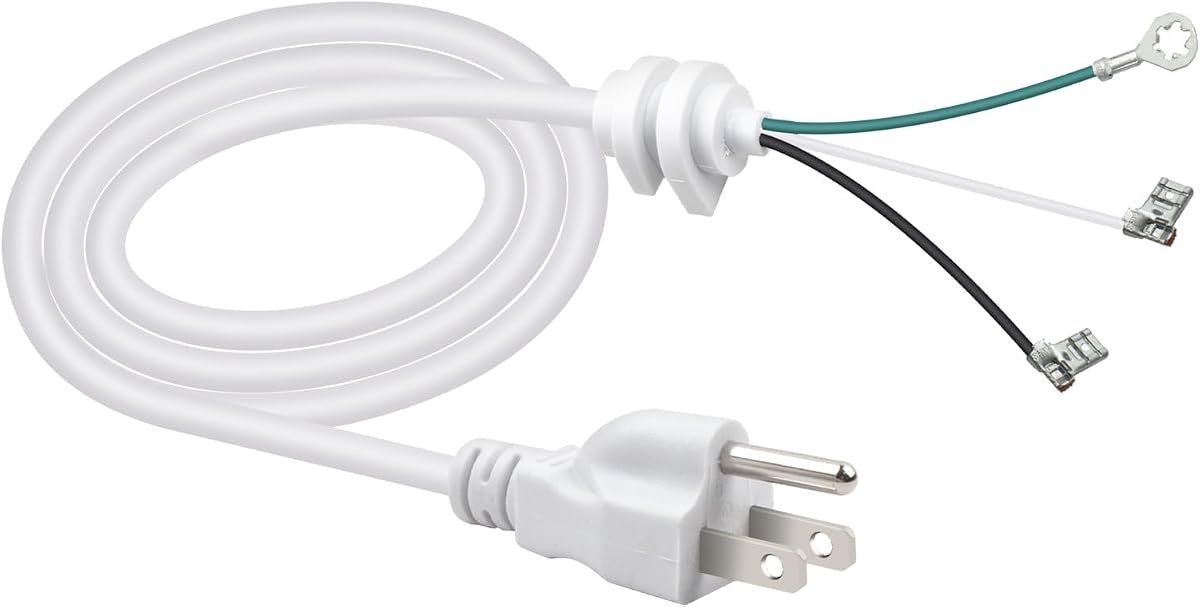 9701025 Power Cord White 5.9ft