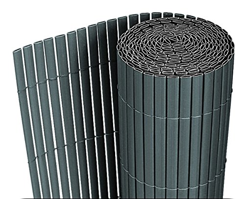 [neu.haus] Brise-Vue Palissade en PVC Extérieur Clôture Réglable Résistant aux Intempéries Intimité pour Jardin Terasse Cache Balcon Anti-Moisissure Protection Renforcé Solide Gris 150 x 300 cm