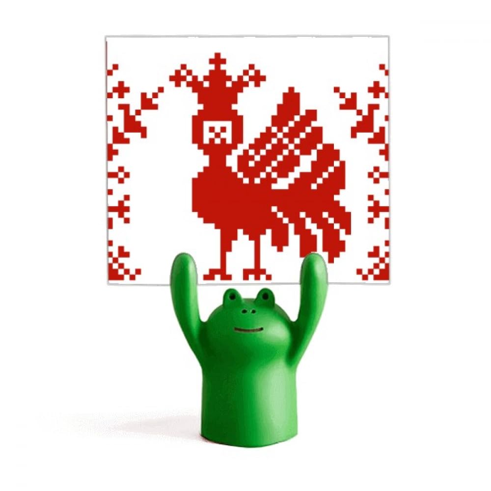 Porte-mémo grenouille mosaïque rouge idée cadeau originale - 4