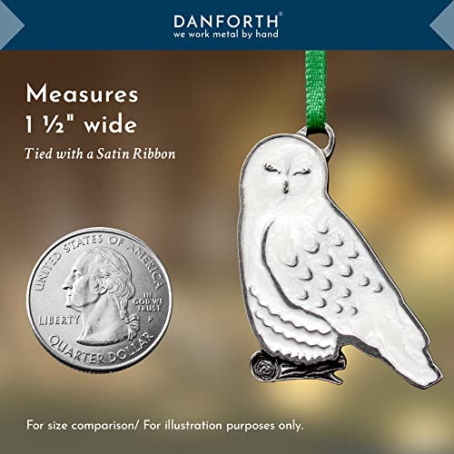 Danforth – Snowy Owl Pewter Ornament – Handcrafted Pewter Bird Ornament For Christmas Tree – 1 ½”, Made In Usa #TOP2