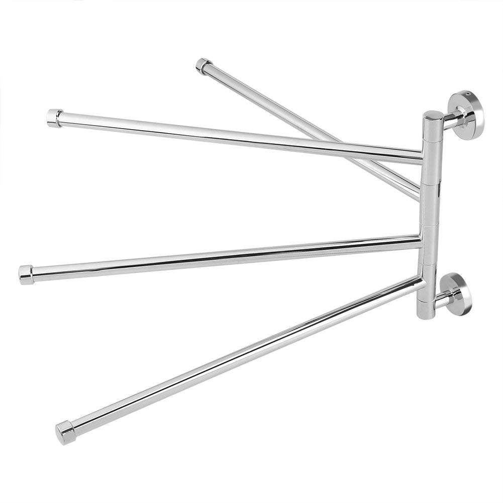 Porte-serviettes tournant compact en acier inoxydable idéal pour petite salle de bain