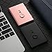 Tatuo 2 Pack Thumb Drive Business Card Holder Stainless Steel Business name Card Case Portable Slide Out name holder Wallet Nice Design pocket for Men and Women(Black/Rose Gold)