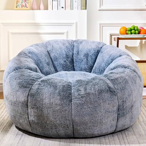 For Small Spaces, Compact Flower Floor Sofa With High-density Foam, Comfy Reading And Gaming Seating For Teens Bedroom And Apartment, Grey