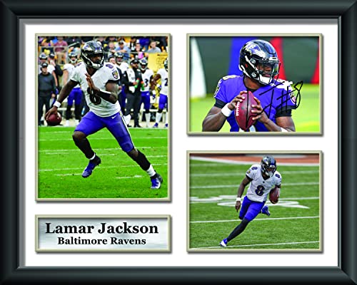 Lamar Jackson Signiertes Autogramm Foto Bild gerahmt Display Dekorationen Geschenke Memorabilia Poster Cover