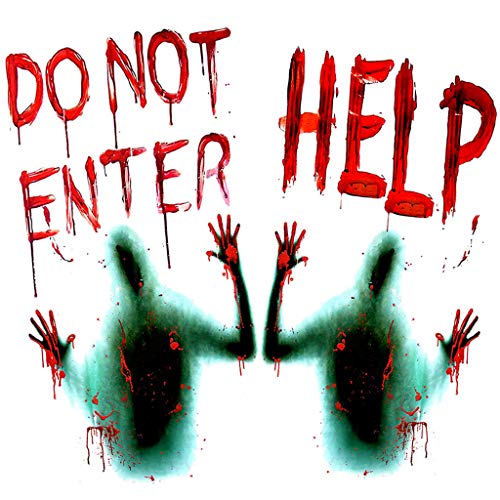 LOVEXIU Halloween Decoration,Halloween FenêTre Autocollants 2pcs,Halloween Decoration Effrayante Exterieur, pour La DéCoration De FêTe à La Maison d'halloween.