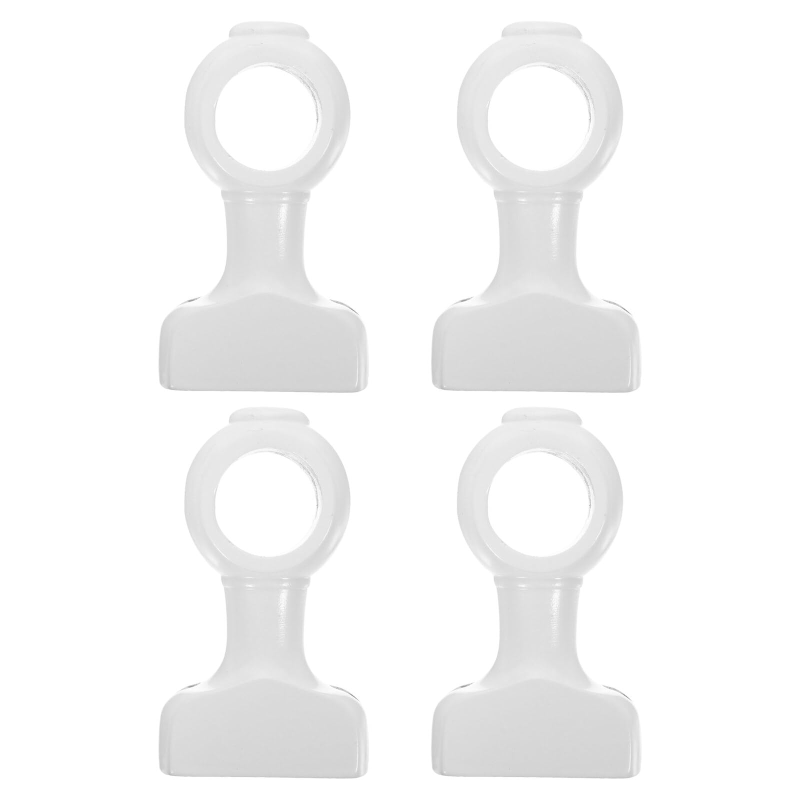 NUOBESTY 4 Pezzi Supporto Bastone Design Decorativo in Legno Bianco per Tende e Facile Installazione Set per Soggiorno e Camera da