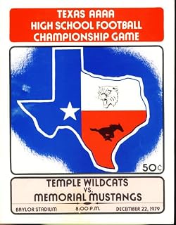 1979 4A Temple vs Memorial State Championship Program - College Programs