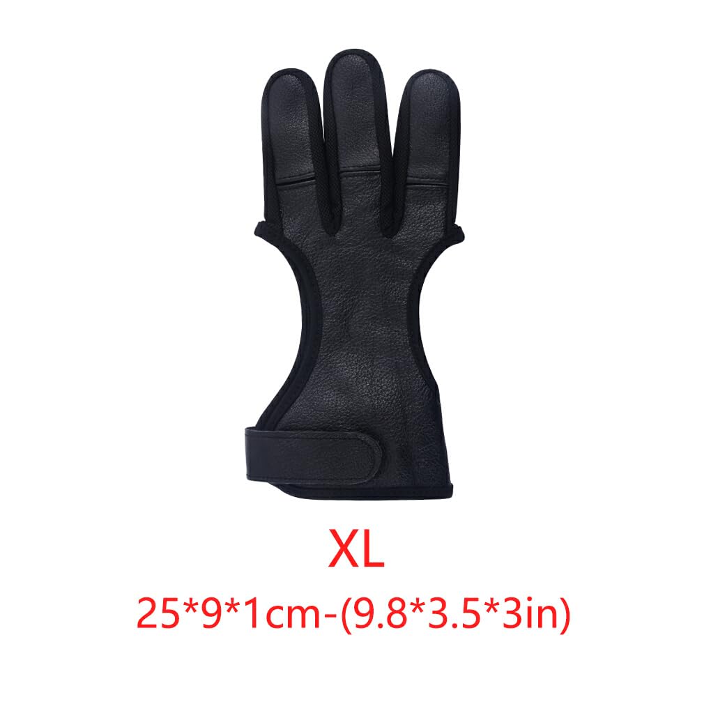 Pelle Vacchetta Guanto Da Tiro Con L'Arco A 3 Dita - In Pelle E Tessuto,  Regolabile, Per Mano Sinistra E Destra - Protezione E Precisione Guanti Con  L'arco, image size:1020x1020