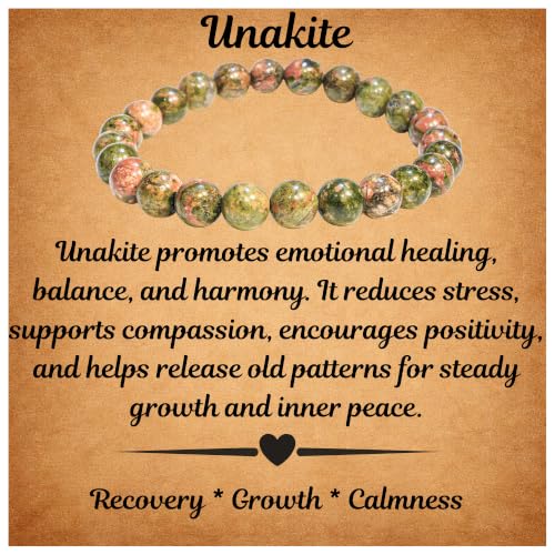 Image of ANAYA AGATE Healing Crystal Bracelet for Women and Men - 8mm Round Beaded Bracelet for Men and Women - Unisex Stretchy Gemstone Bracelet for Healing and Protection
