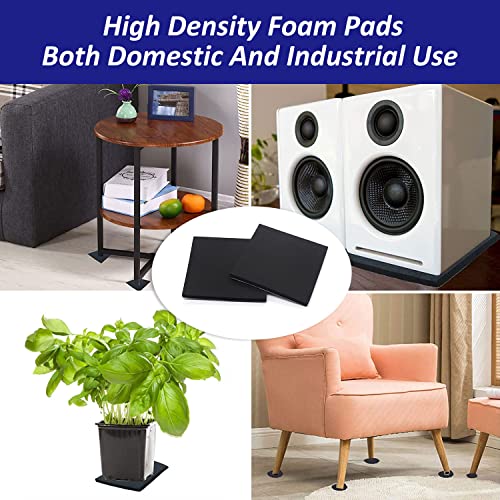 Foam Padding Sheets With Adhesive Backing - Self Stick Neoprene Insulation Foam,8Pcs 1/4 Inch Thick X 4 Inch Long X 4 Inch Wide - Closed Cell Foam Sheet Square Pad #TOP6