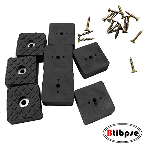 Btibpse Rubber Feet Pads Non Slip Non Skid Legs Pad For Table Desk Chair And Sofa 20 Pcs (Black Square 30Mm) #TOP6