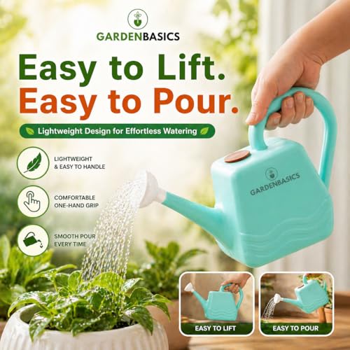 Image of Plant Watering Can 2 Litre | Water Spray Can with Sprinkler Cap | Easy Pour Long Spout | Ergonomic Handle | Ideal for Home, Balcony & Garden Plants | Indoor Outdoor Watering Shower Jug