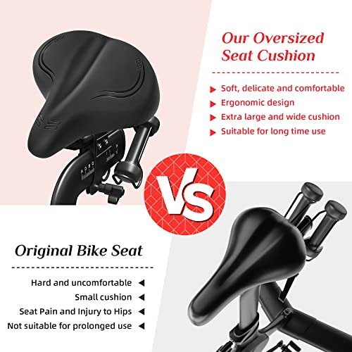 Comfortable Bike Seat For Peloton Bike & Bike+, Wide Bicycle Seat For Men & Women, Universal Replacement Bicycle Saddle Compatible With Echelon, Road Or Exercise Bike, Accessories For Exercise Bike #TOP4
