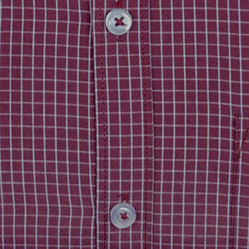Image of ACCOX Men's Formal Half Sleeves Regular Fit Cotton Navy Blue Sky Blue Check Shirt(Multi,GC158 01)