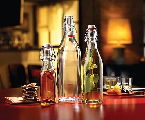 Bormioli Rocco Swing Glass 17 Ounce Bottle, Set Of 4, Tough And Durable, Made In Italy. #TOP4