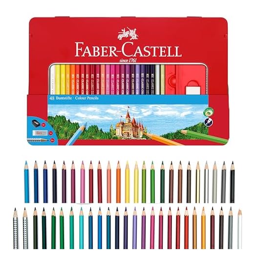 Faber-Castell 115886 - Estuche de metal con 36 lápices de colores, multicolor