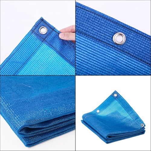 Filet d'ombrage oeillets pour serre extérieure et grand jardin bleu - 4