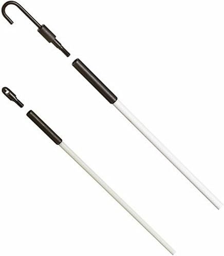 Ideal Industries 31-612 Kit de caña de pescar flexible regular de fibra de vidrio 1/4 pulgadas x 24 pies blanco Tuff-Rod
