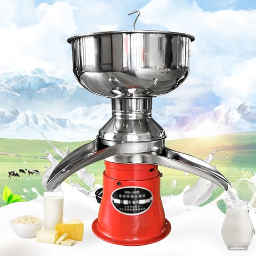 Separador de Crema de Leche Eléctrico 50 L/H Centrífuga de Leche Separador de Crema de Leche para Leche de Vaca, Leche de Cabra, Leche de Caballo, Convertir Leche Cruda en Crema y Leche Desnatada