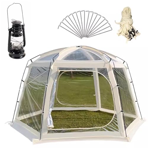 Garden Igloo Outdoor Igloo Pods for Garden, Transparent Camping Bubble Tent with Usb Lights, Ropes, Nails, All Weather Screen Houses Star Tents, Date Night