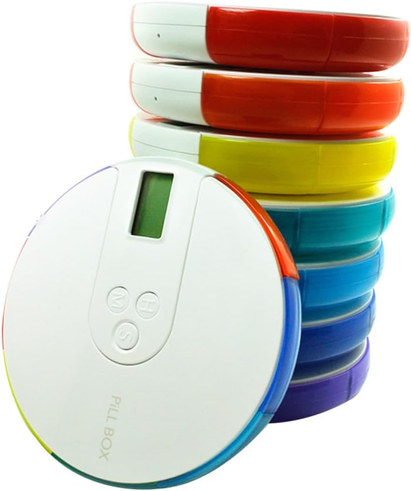 Organizador Eletrônico de Medicamentos 7 Dias - Caixa Semanal com Alarme para Lembrar dos Remédios e Garantir Sua Saúde