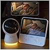 BOIFUN Babyphone Caméra WiFi 4MP 5,5”, Contrôle APP & Écran, Détection Visage Couvert & Sommeil sur Le Ventre, Mouvement, Pleurs, Temp/Humidité, Veilleuse, Vision Nocturne, Autonomie Jusqu’à 23 h