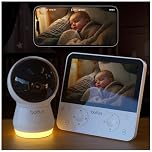 BOIFUN 2026 4MP 2.4/5Ghz WiFi Baby Monitor with Night Vision, 5.5'' Screen＆ App Control, Face Covering＆Prone Sleeping Detection, 360° PTZ, Cry＆ Motion Detection, Auto-Tracking, Adjustable Night Light