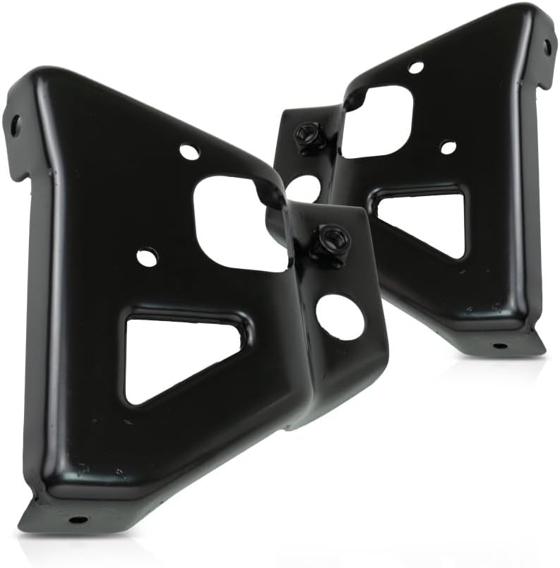 for Chevy Silverado 2500 HD / 3500 HD 2011 2012 2013 2014 Bumper Support Bracket Driver and Passenger Side | Pair | Front | Outer Extension | GM1062101, GM1063101 | 25883347, 25883348