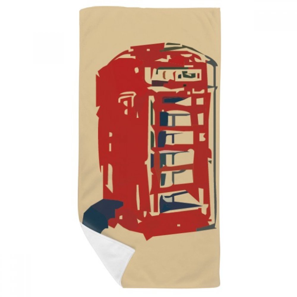Serviette de Bain Cabine Téléphonique Absorbe l'Humidité : Gant de Toiletle Doux 35X70Cm