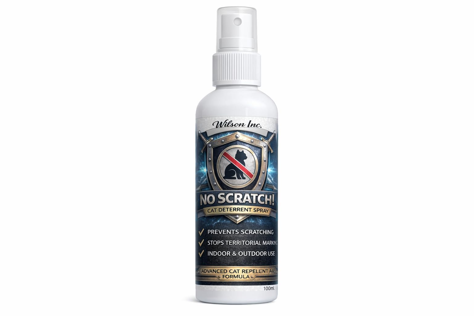Wilson inc No Scratch - Cat Deterrent Spray – Safe, Humane Protection for Furniture & Home (100ml)