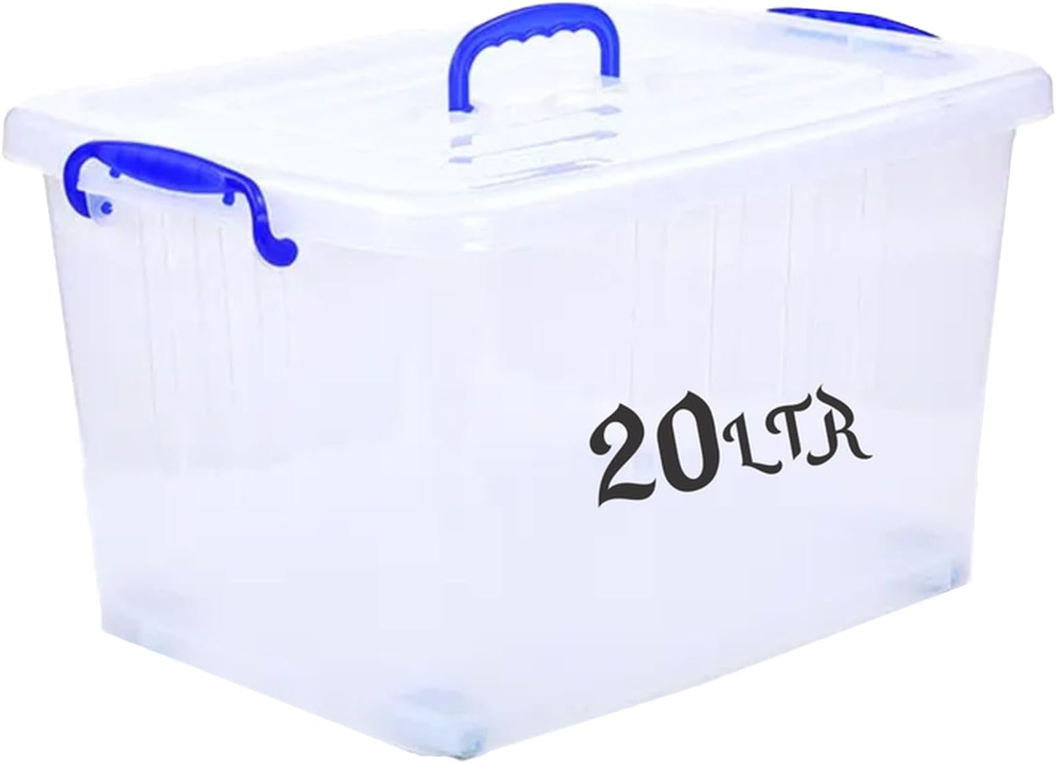 Selecto Besto Plastic Storage Box With Lid 20 LTR With Wheel Semi Clear | For Clothes, Toys, Books, Snacks, Shoes and Grocery Storage Box. (20 LTR)