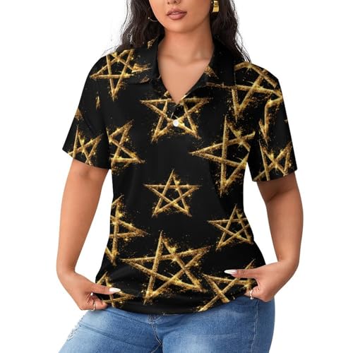 Polo de entrenamiento para mujer en color negro de manga corta
