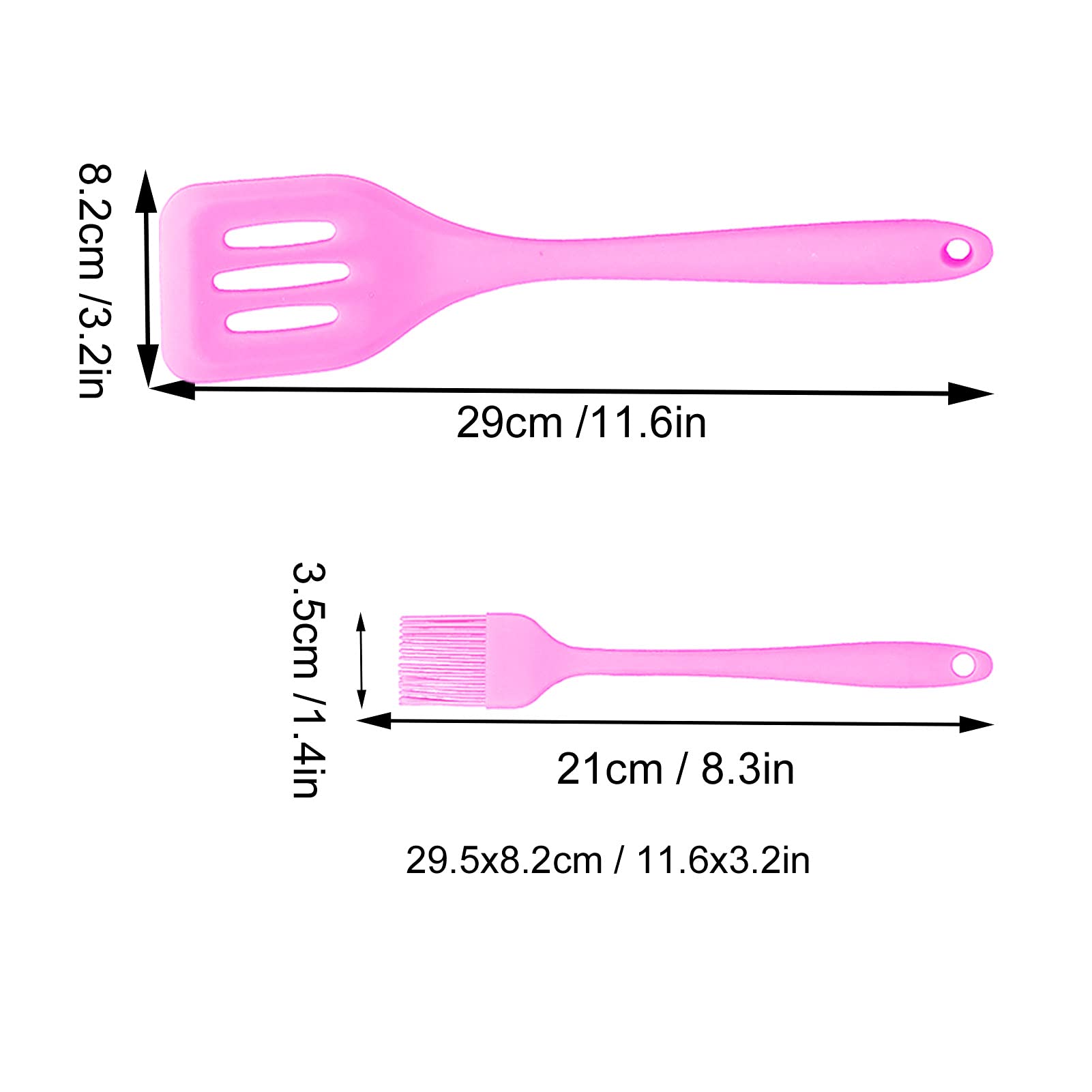 Juego de espátulas de silicona para hornear y cocinar, juego de utensilios de cocina de 5 piezas para decoración de pasteles y panadería en casa