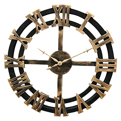 Horloge murale vintage 3D grand format chiffres romains