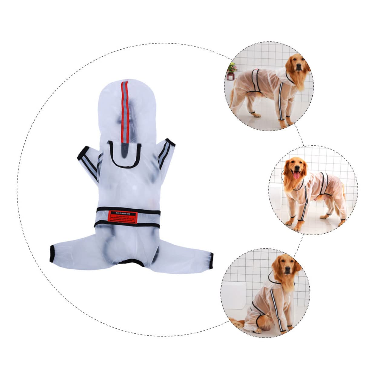 Manteaux de Pluie imperméables pour Chien, imperméable pour Chien, 2 pièces, imperméable pour Animal Domestique, Poncho, Veste de Pluie, Fournitures pour animau