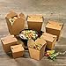 Fit Meal Prep 50 Pack 8 oz Chinese Take Out Boxes - 3 x 2.5” Plain Kraft Paperboard Food Containers, Leak and Grease Resistant Pint Size Asian Rectangle To Go Boxes, Candy Buffet Box and Party Favors