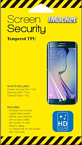 **New** Full Coverage Galaxy S6 Edge TPU Film, iMacket ® Screen Protector for Samsung Galaxy S6 Edge with Curved Side (Explosive Proof TPU)