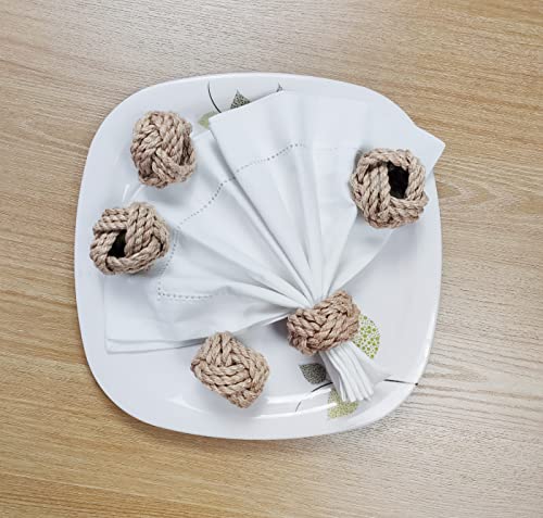 Jute Napkin Rings Set Of 12, Classic Hand Woven Napkin Holders, Decorative Serviette Ring, Christmas Party Decoration, Dinning Table, Everyday, Family Gatherings - Set Your Table With Style - Natural #TOP4