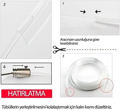 BTM OTOMOTİV (102) Araç İçi Atmosfer Ambiyans Led Neon RGB App Kontrollü 5 PARÇA