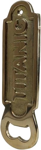 Miniatura 4 de Ebros Gift Latón macizo Antiqued Nautical Marine RMS Titanic Hand Soda Beer Bottle Cap Abridor Memorabilia Mar Costero Reproducción de acento