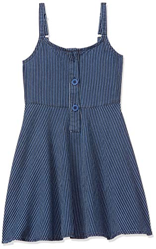 Image of United Colors of Benetton Girl's Cotton Drop Waist Knee-Length Casual Dress